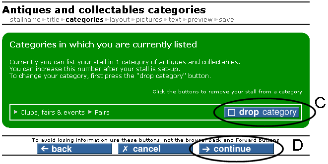 Check categories
